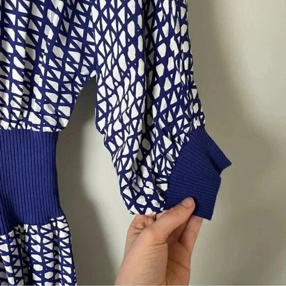 Anthropologie | Maeve Gemma MIDI Dress in  Indigo - Picture 7 of 8